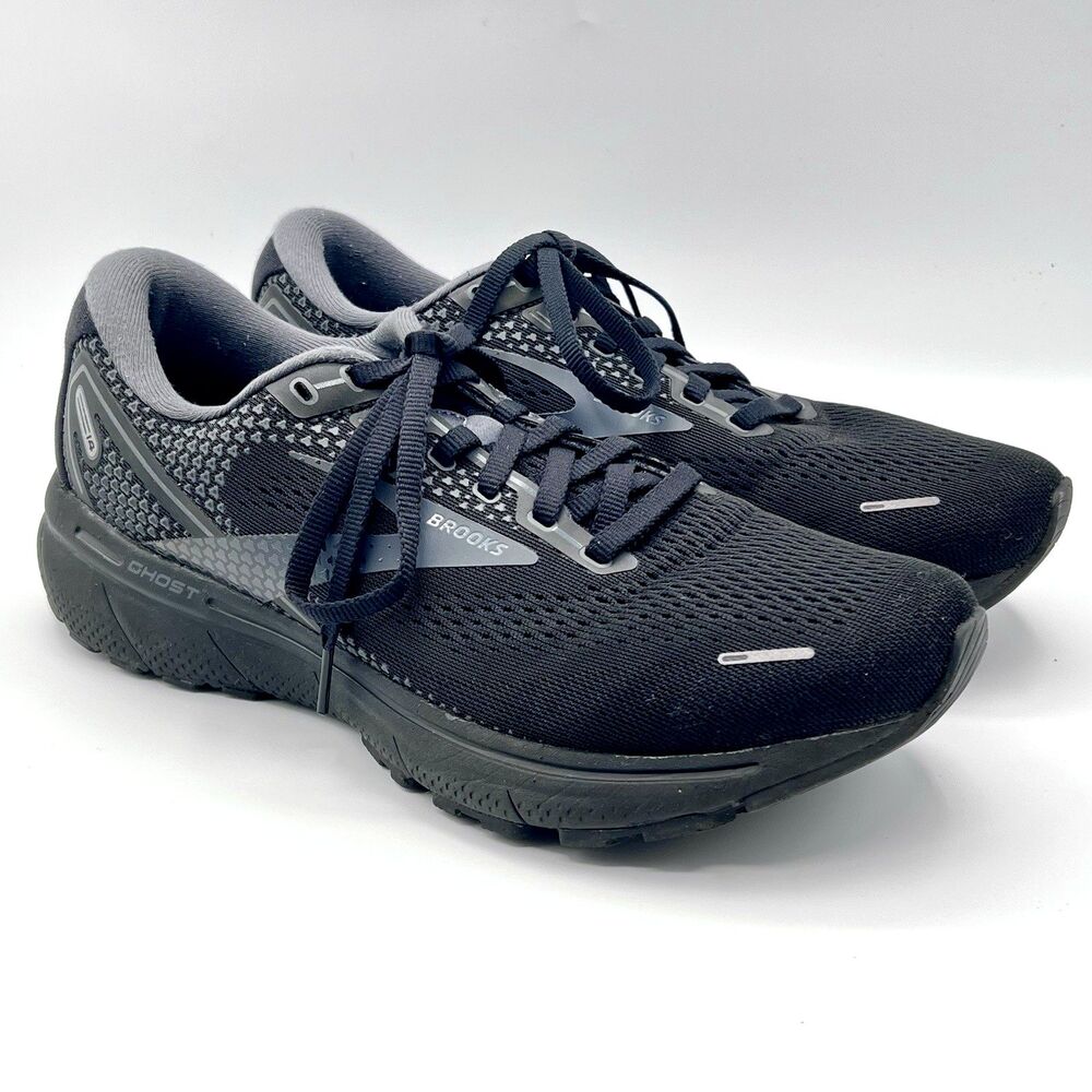 Brooks Men's Ghost 14 Running Shoes Black Soft Smooth Cushioned Black Black Sz 9